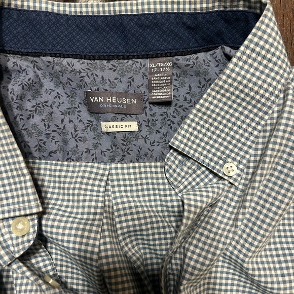 Van Heusen Blue Checkered Casual Shirt - Picture 3 of 3